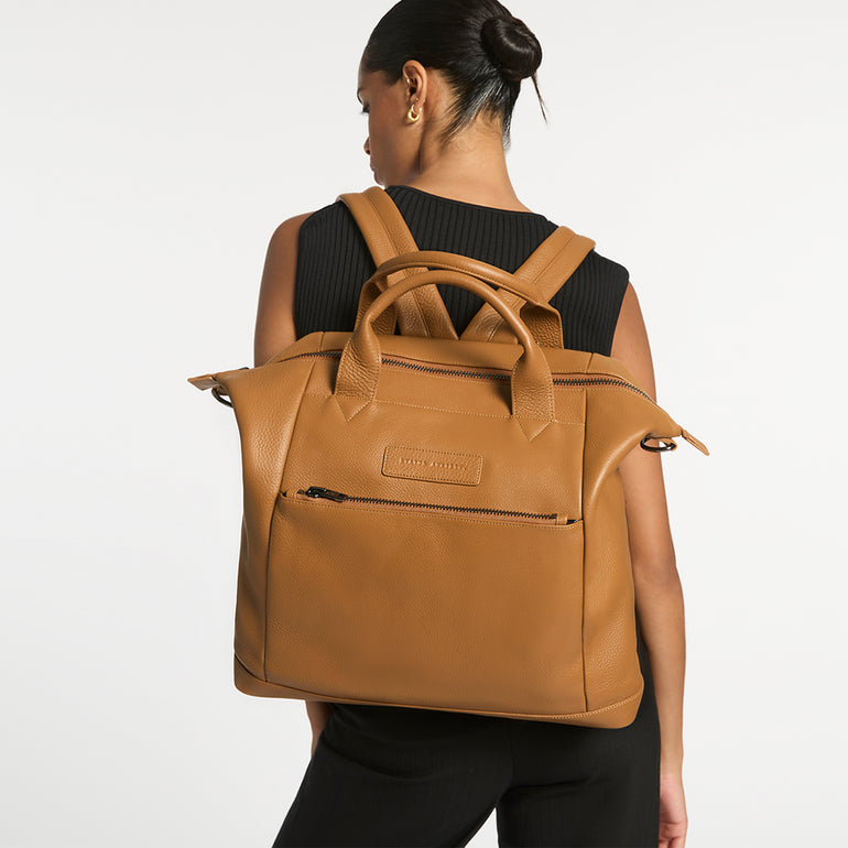 Status Anxiety Comes In Waves Leather Baby Bag Tan