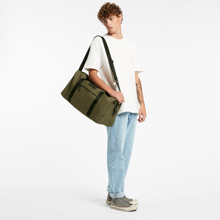 Status Anxiety Everything I Wanted Duffle Bag Khaki Canvas