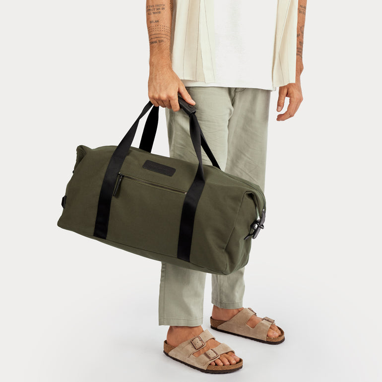 Status Anxiety Everything I Wanted Duffle Bag Khaki Canvas