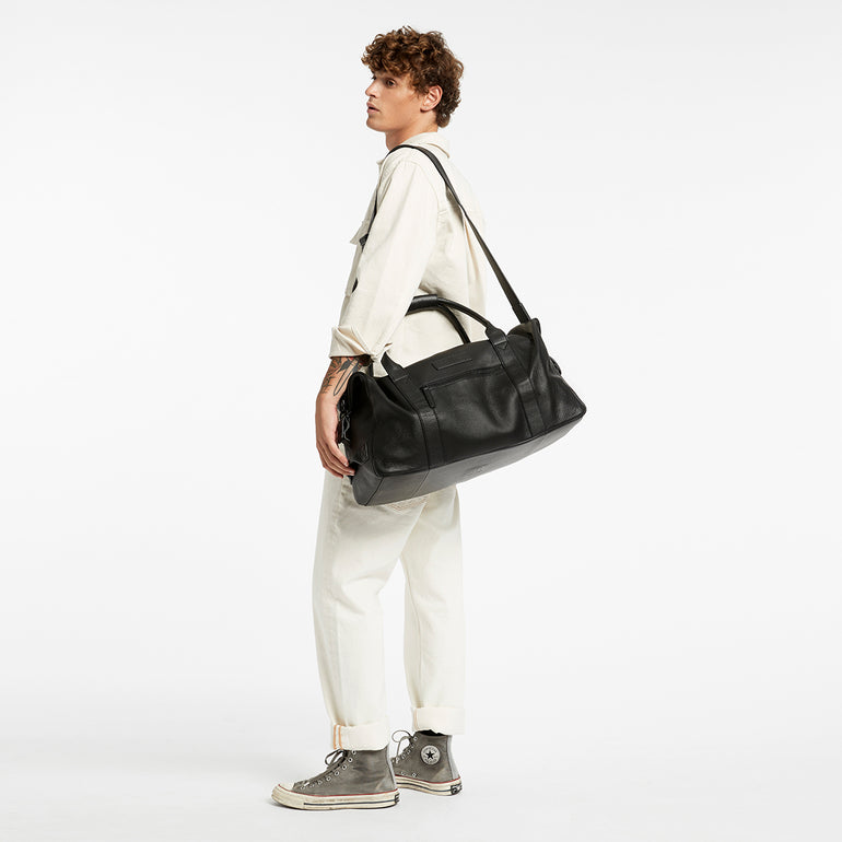 Status Anxiety Everything I Wanted Leather Duffle Bag Black