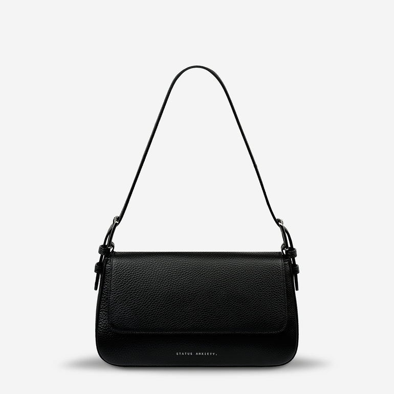 Status Anxiety Figure You Out Women's Leather Shoulder Bag Black