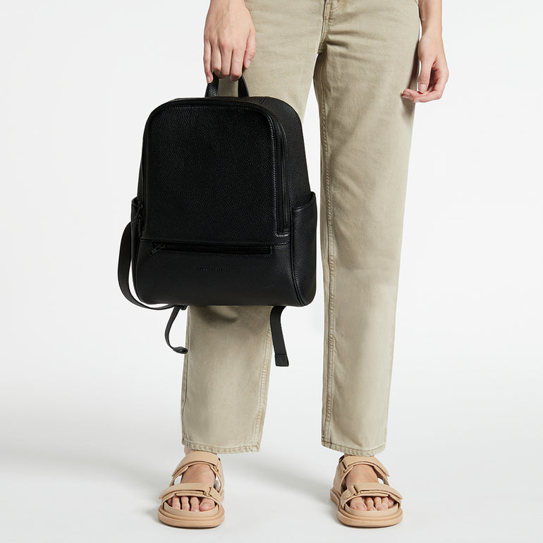 black leather stanton backpack If You Call Women's Black Leather Backpack
