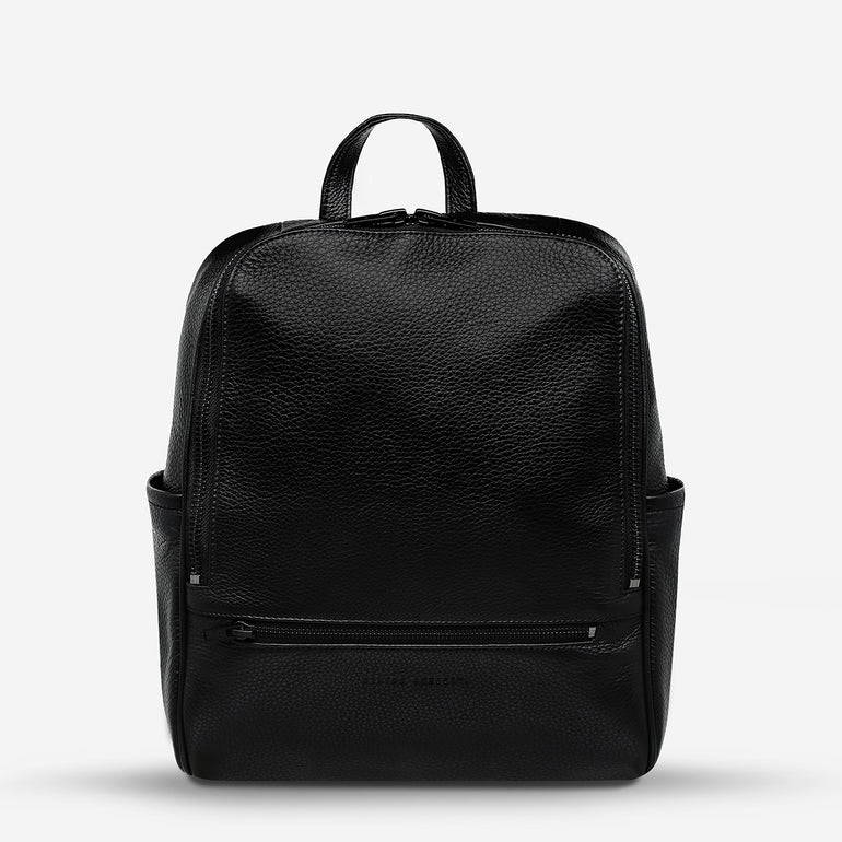 black leather backpack means If You Call Women's Black Leather Backpack