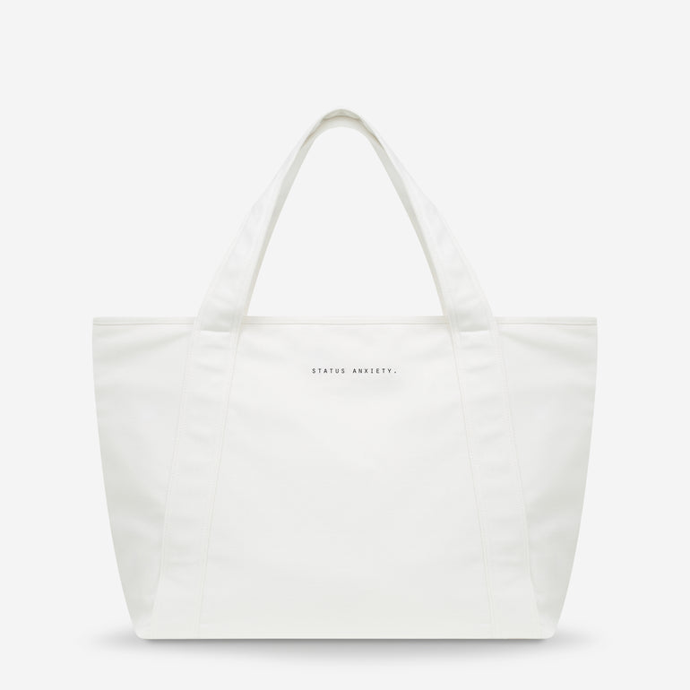 Status Anxiety In the Light Tote Bag White