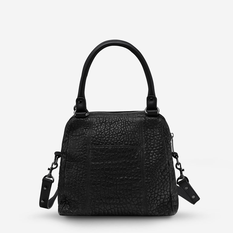 Status Anxiety Last Mountains Women's Leather Handbag Black Bubble