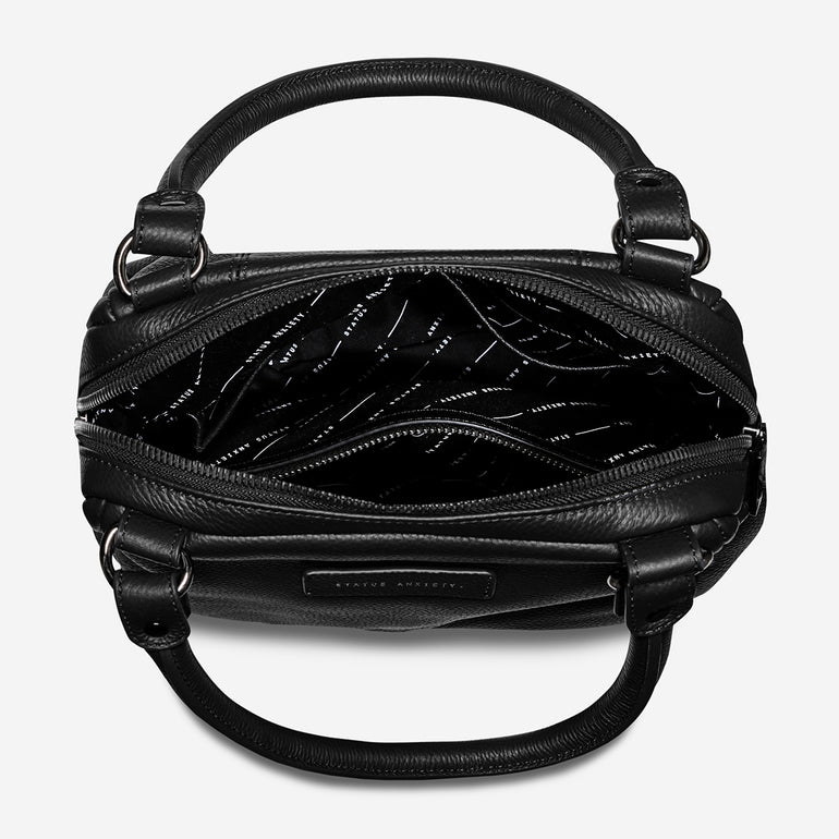 Status Anxiety Last Mountains Women's Leather Handbag Black