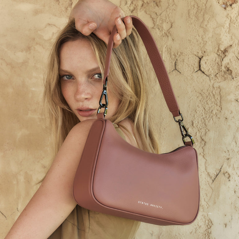Status Anxiety Look Both Ways Handbag Dusty Rose