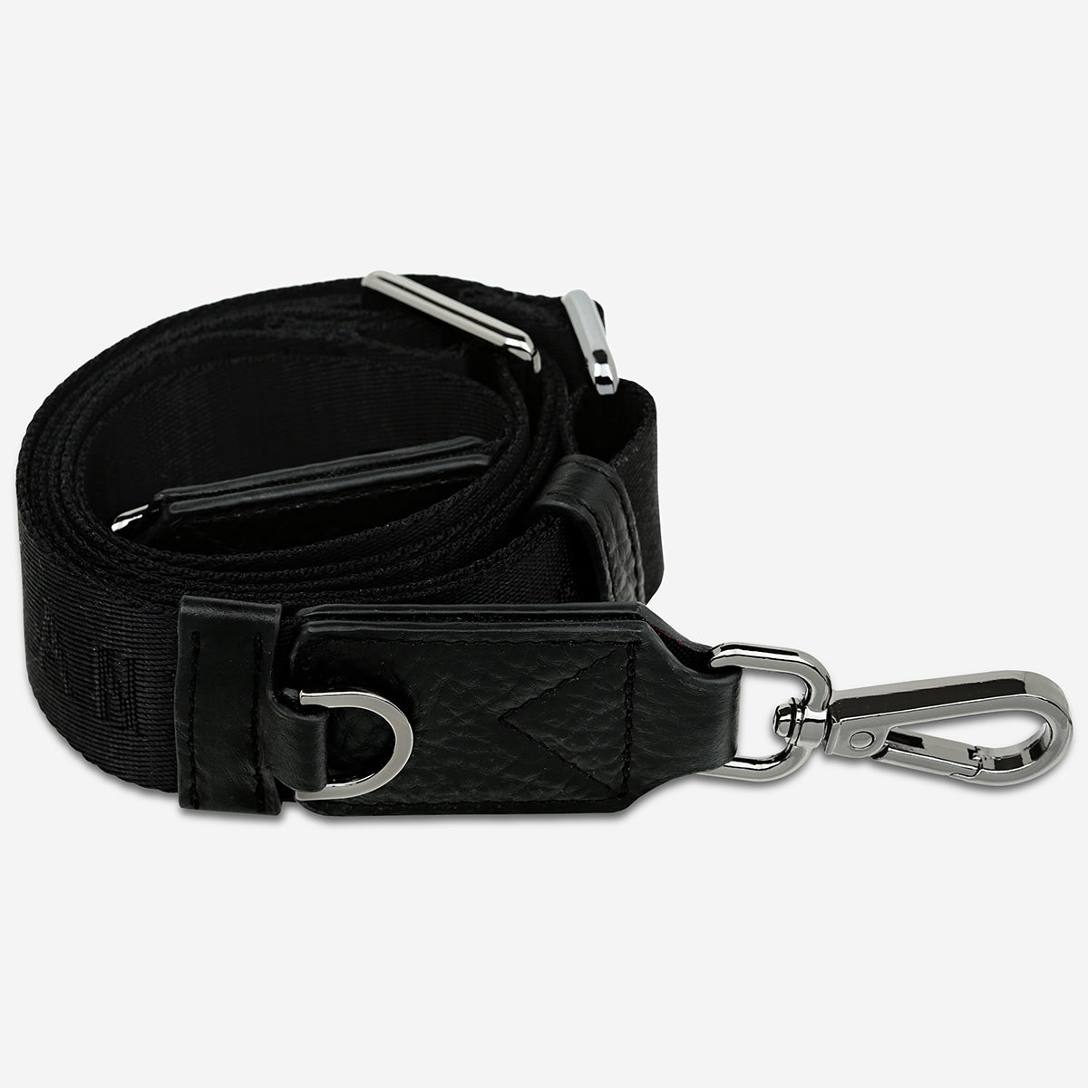 Status Anxiety Black Thin Webbed Strap for Bags 