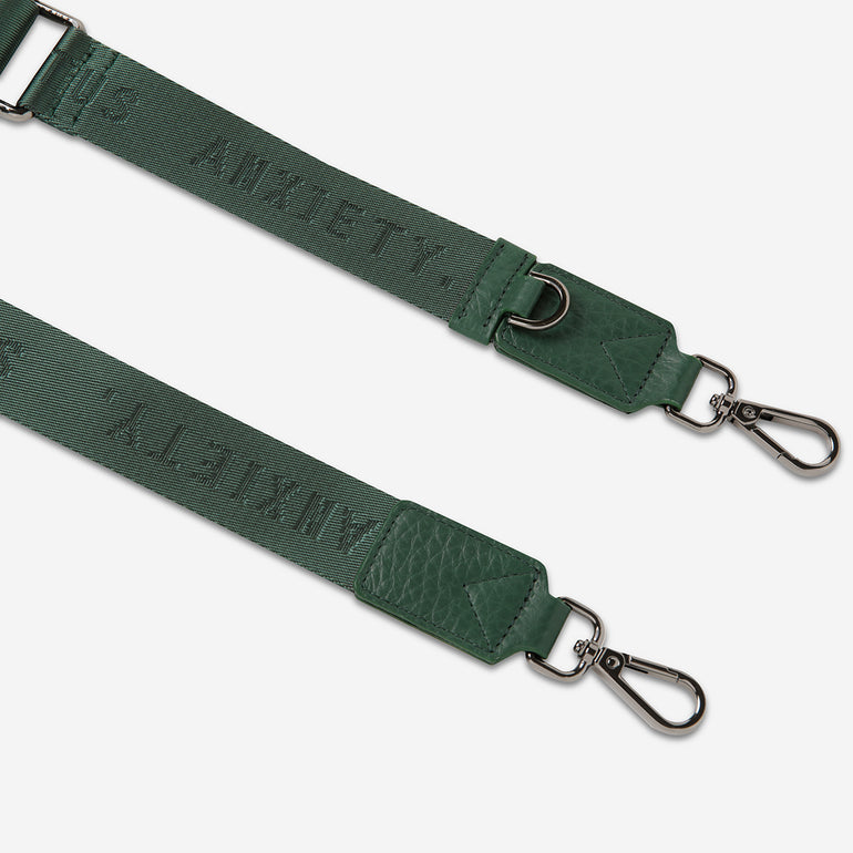 Status Anxiety Green Thin Webbed Strap for Bags 