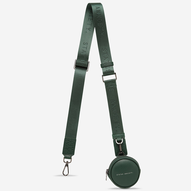 Status Anxiety Green Thin Webbed Strap for Bags 