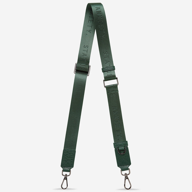 Status Anxiety Green Thin Webbed Strap for Bags 