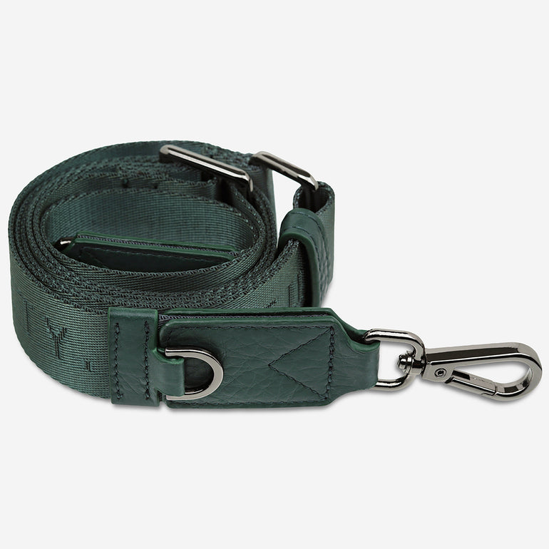 Status Anxiety Green Thin Webbed Strap for Bags 