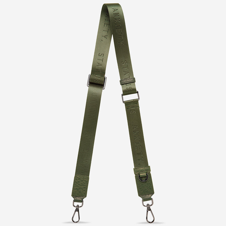 Status Anxiety Khaki Thin Web Strap for Bags