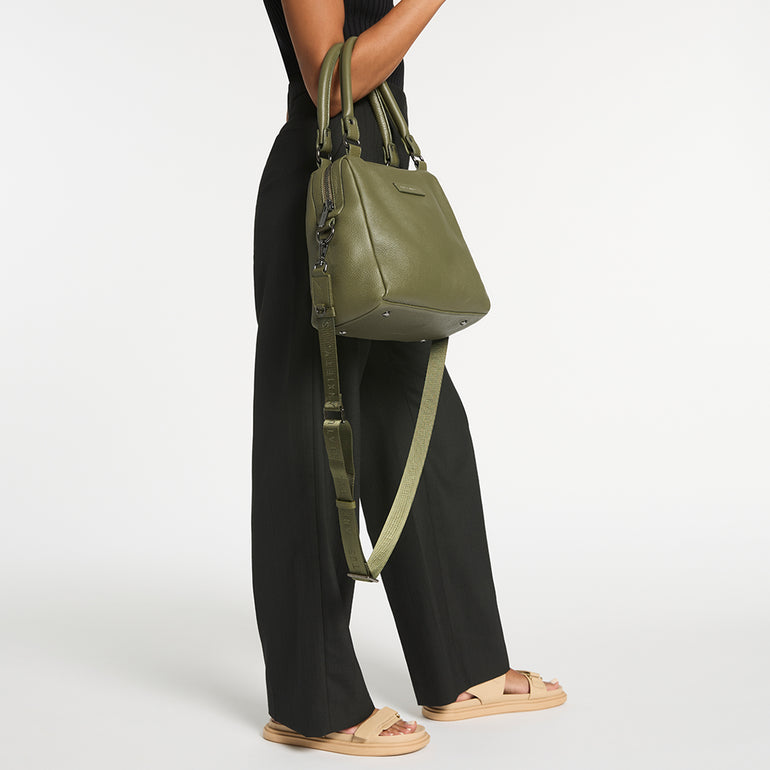 Status Anxiety Khaki Thin Web Strap for Bags