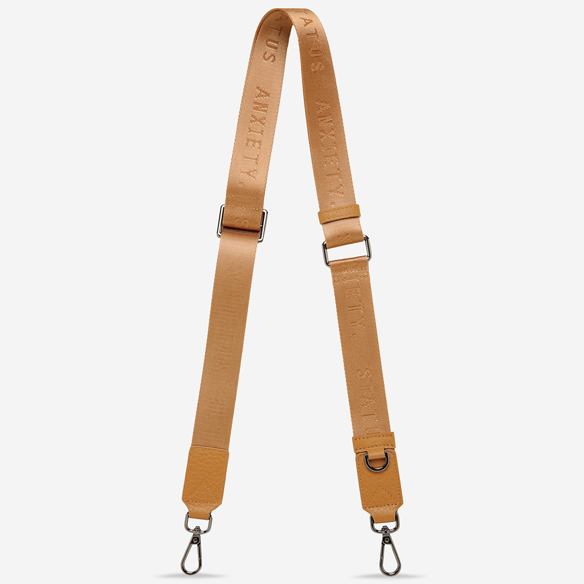 Status Anxiety Tan Thin Web Strap for Bags
