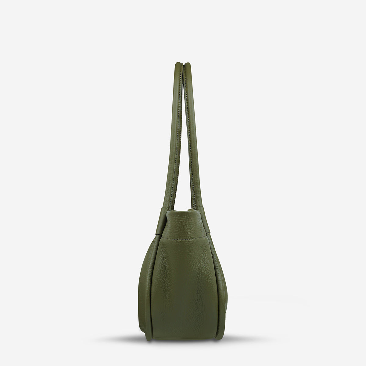 Ordinary Pleasures Women s Khaki Leather Handbag Status Anxiety