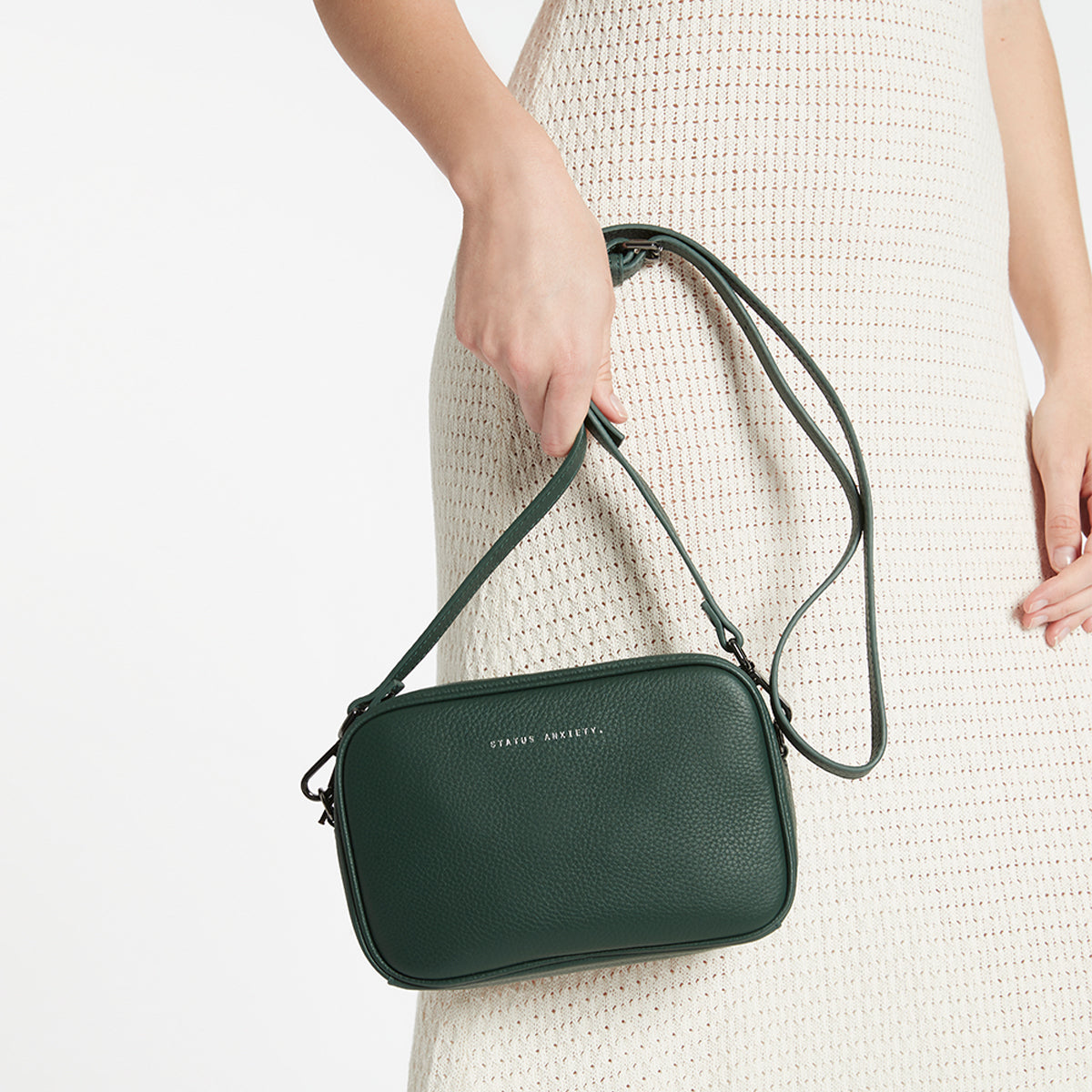 Status Anxiety Plunder Women's Leather Crossbody Bag Green