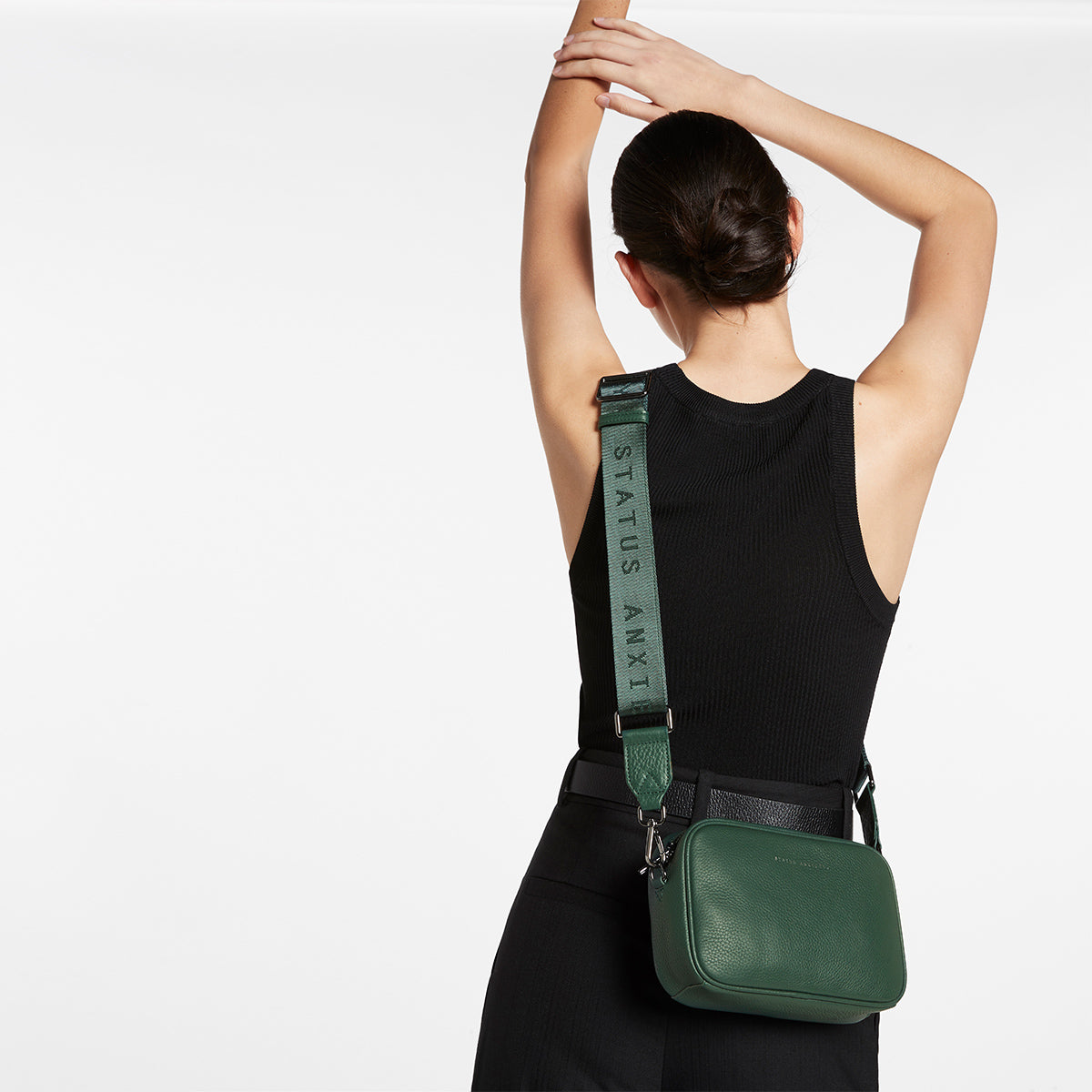 Status Anxiety Green Web Strap for Bags
