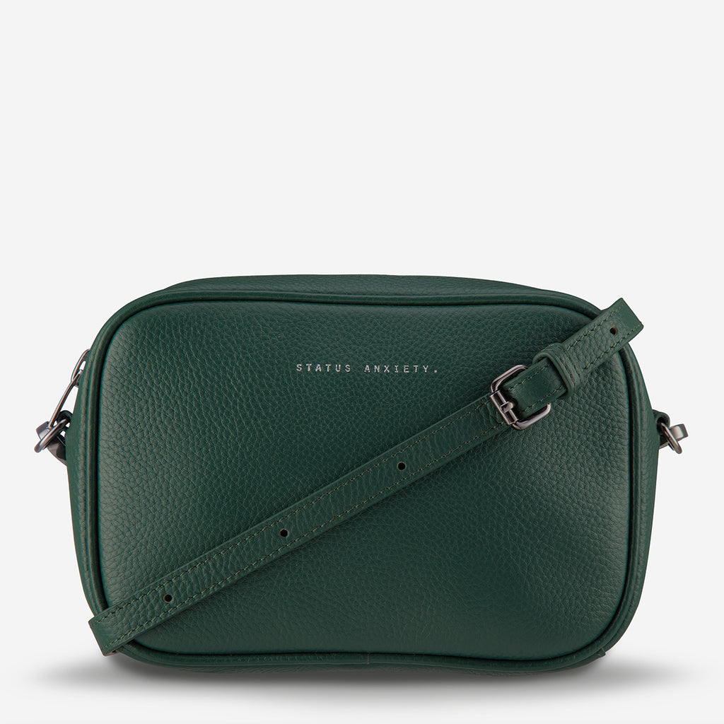 Plunder Women's Green Leather Crossbody Bag Status Anxiety®