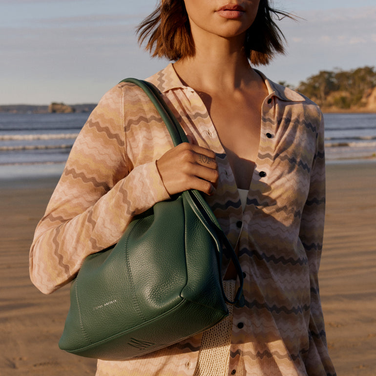 Status Anxiety Point Of No Return Women's Leather Bag Green
