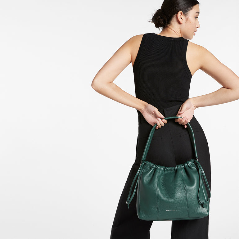 Status Anxiety Point Of No Return Women's Leather Bag Green
