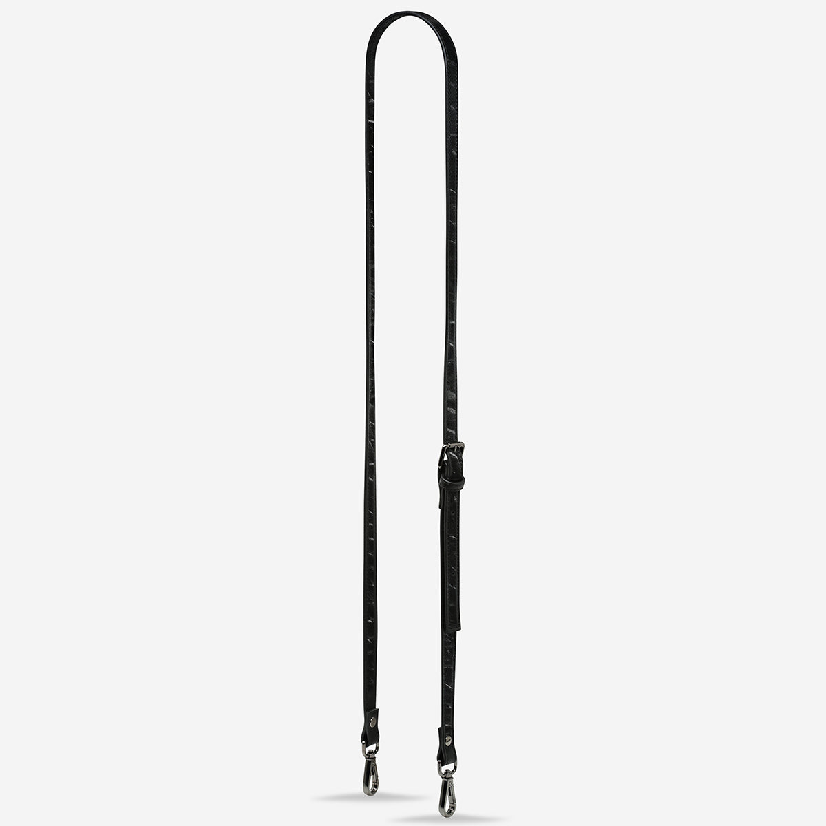 Status Anxiety Plunder Black Croc Emboss Strap