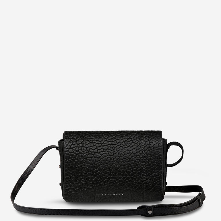 Status Anxiety Succumb Women's Leather Crossbody Bag Black Bubble
