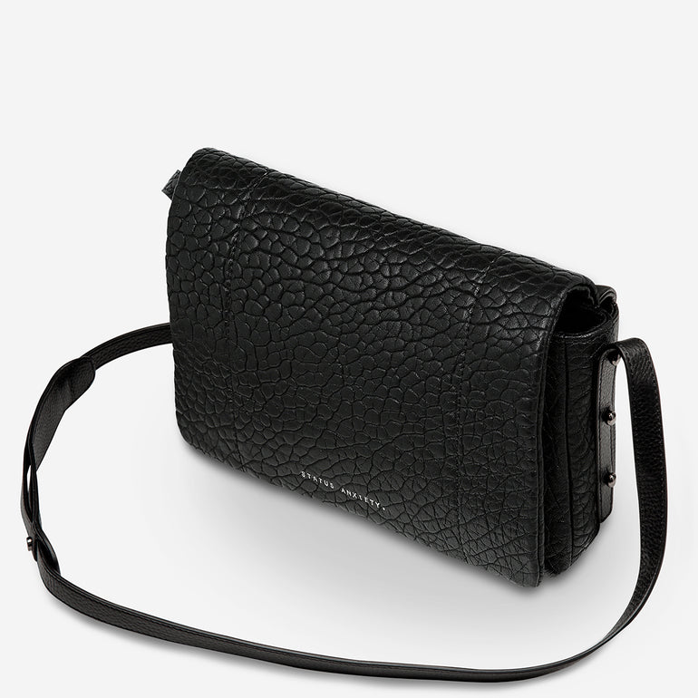Status Anxiety Succumb Women's Leather Crossbody Bag Black Bubble