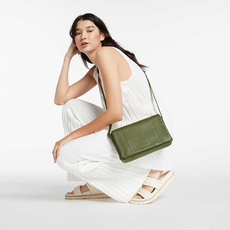 Status Anxiety Succumb Women's Leather Crossbody Bag Khaki
