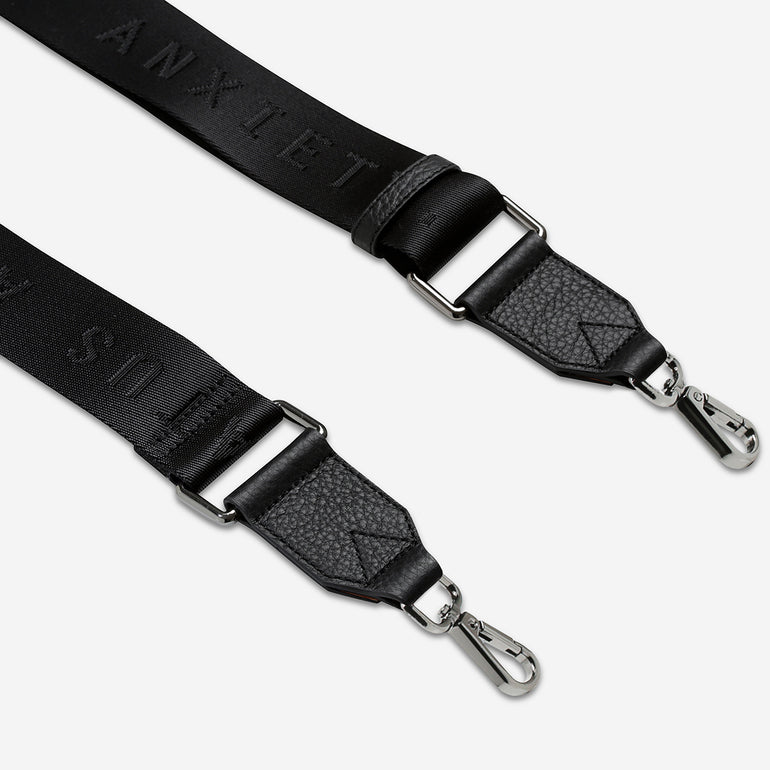 Status Anxiety Black Web Strap for Bags