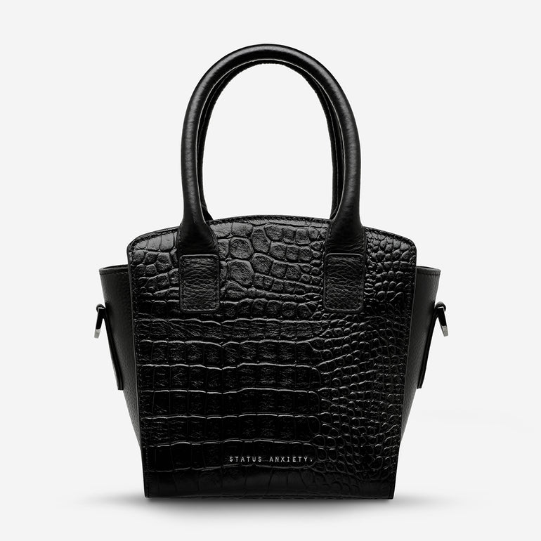 Status Anxiety Worst Behind Us Women's Leather Bag Black Croc