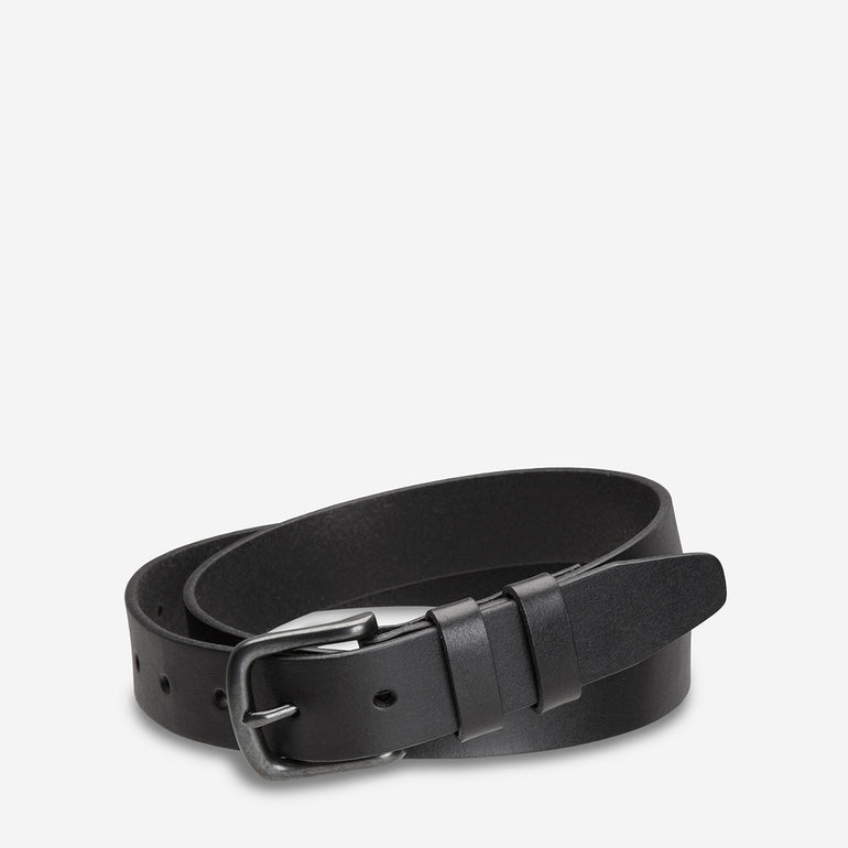 Status Anxiety Citizen Men's Leather Belt Black