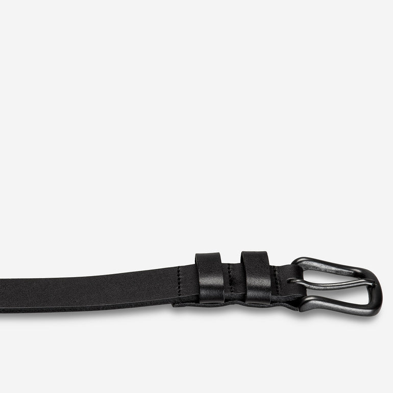 Status Anxiety Citizen Men's Leather Belt Black