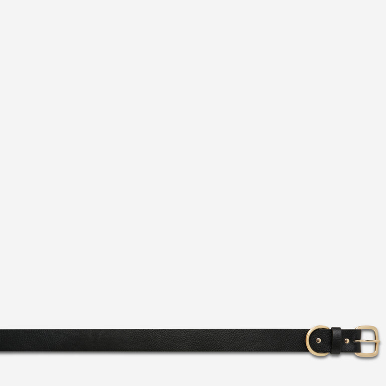 Status Anxiety Disarm Women's Leather Belt Black/Gold