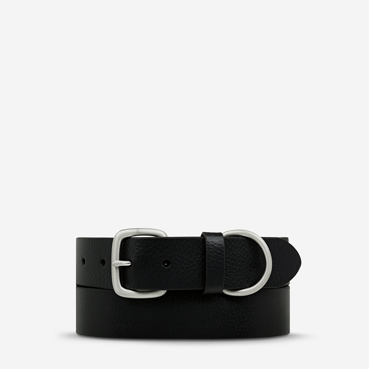 Status Anxiety Disarm Women's Leather Belt Black/Silver