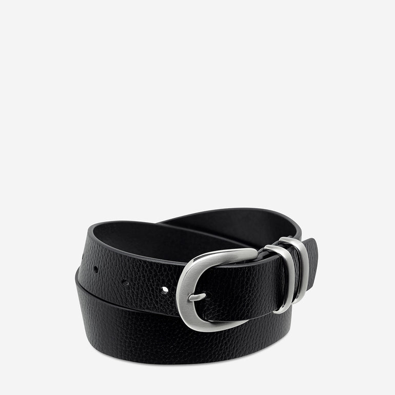 Status Anxiety Let It Be Women's Leather Belt Black