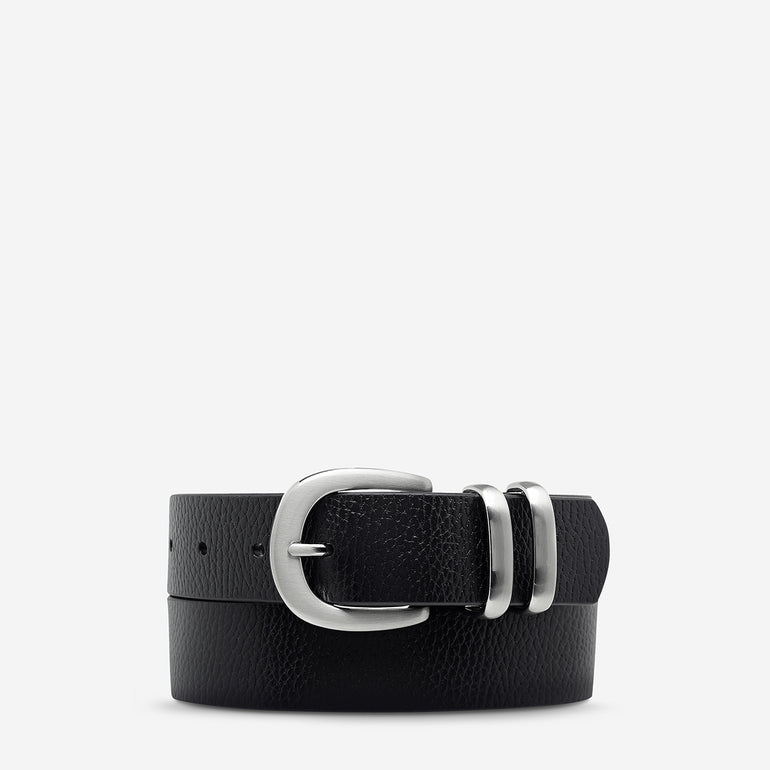 Status Anxiety Let It Be Women's Leather Belt Black