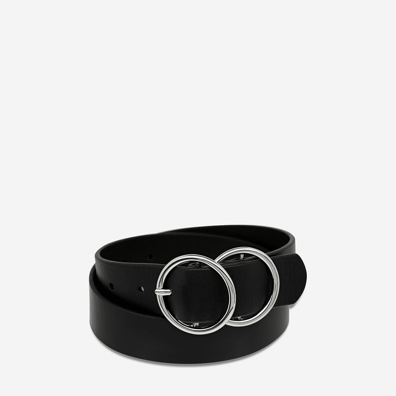 Status Anxiety Mislaid Women's Leather Belt Black / Silver