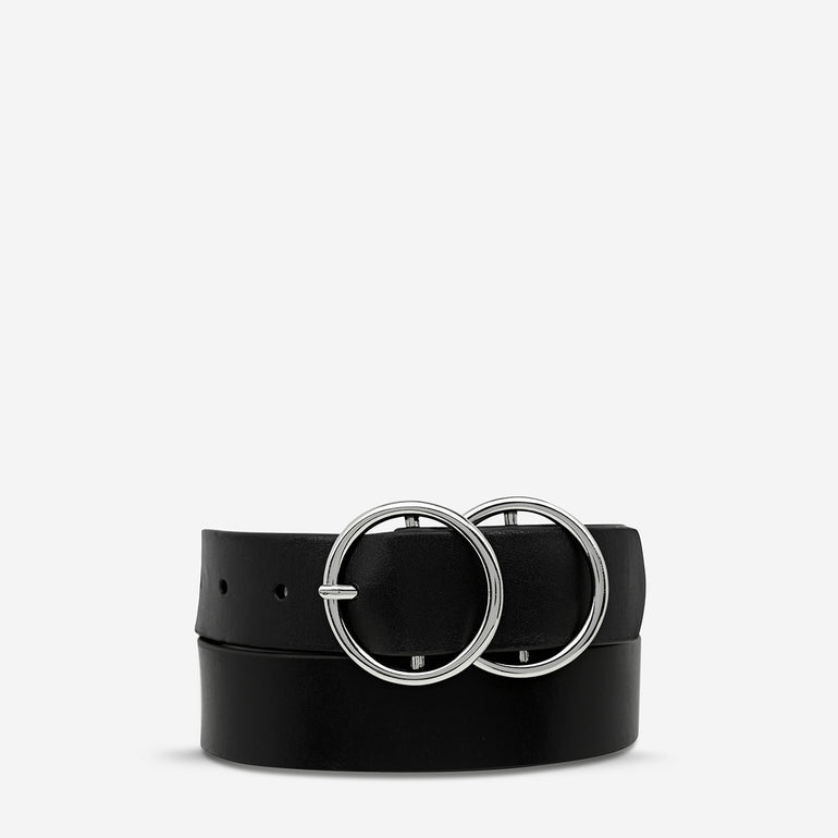 Status Anxiety Mislaid Women's Leather Belt Black / Silver