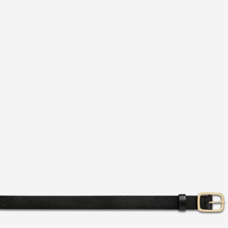 Status Anxiety Nobody's Fault Women's Leather Belt Black/Gold