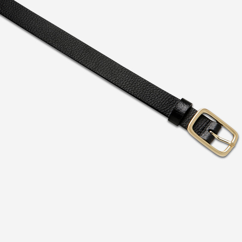 Status Anxiety Nobody's Fault Women's Leather Belt Black/Gold