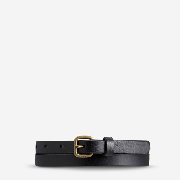 Status Anxiety Only Lovers Left Women's Leather Belt Black