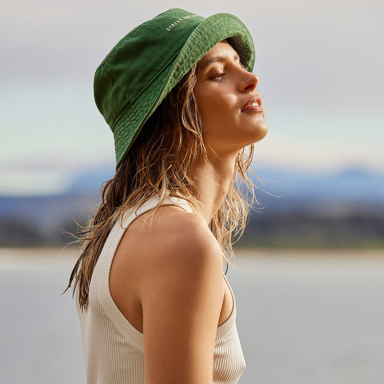 Status Anxiety Time to be Alive Bucket Hat Green