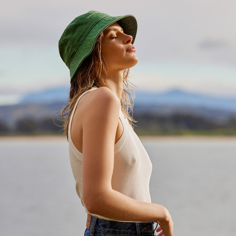 Status Anxiety Time to be Alive Bucket Hat Green