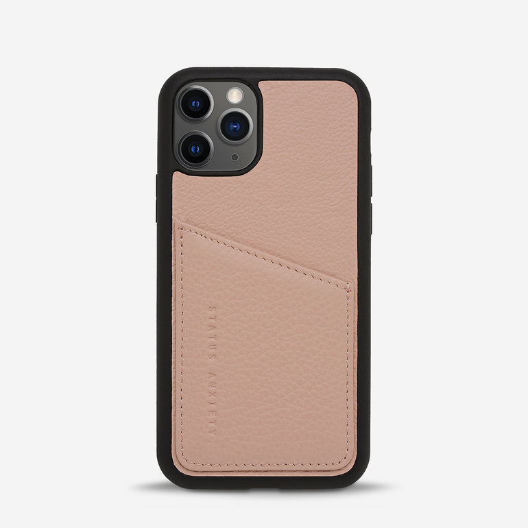 Status Anxiety Who's Who Leather iPhone Cases Dusty Pink