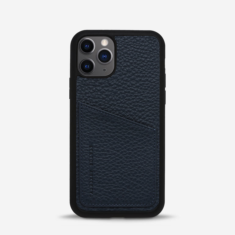 Status Anxiety Who's Who Leather iPhone Cases Navy Blue