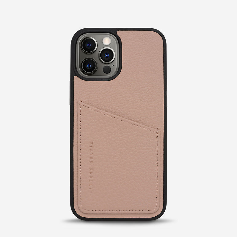 Status Anxiety Who's Who Leather iPhone Cases Dusty Pink