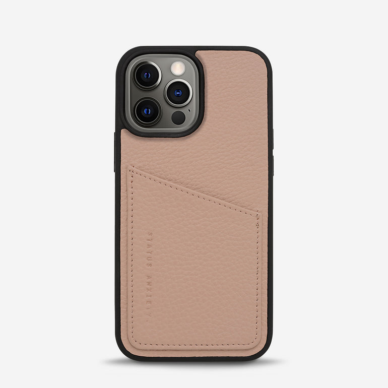 Status Anxiety Who's Who Leather iPhone Cases Dusty Pink