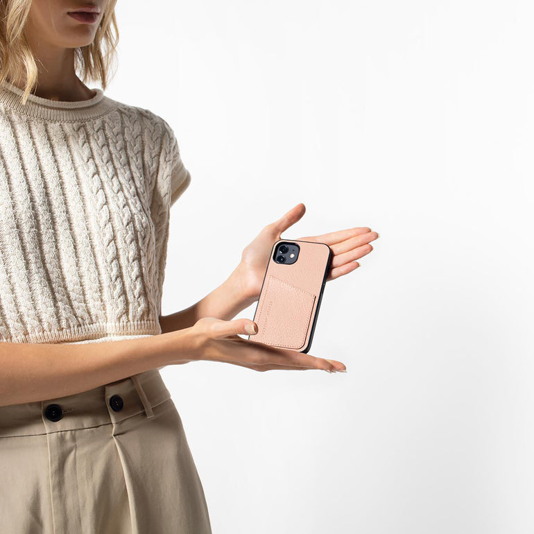 Status Anxiety Who's Who Leather iPhone Cases Dusty Pink