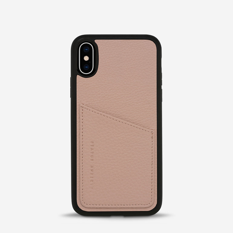 Status Anxiety Who's Who Leather iPhone Cases Dusty Pink